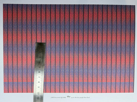 Wallpaper ART DECO Purple blue blend 1/48th scale