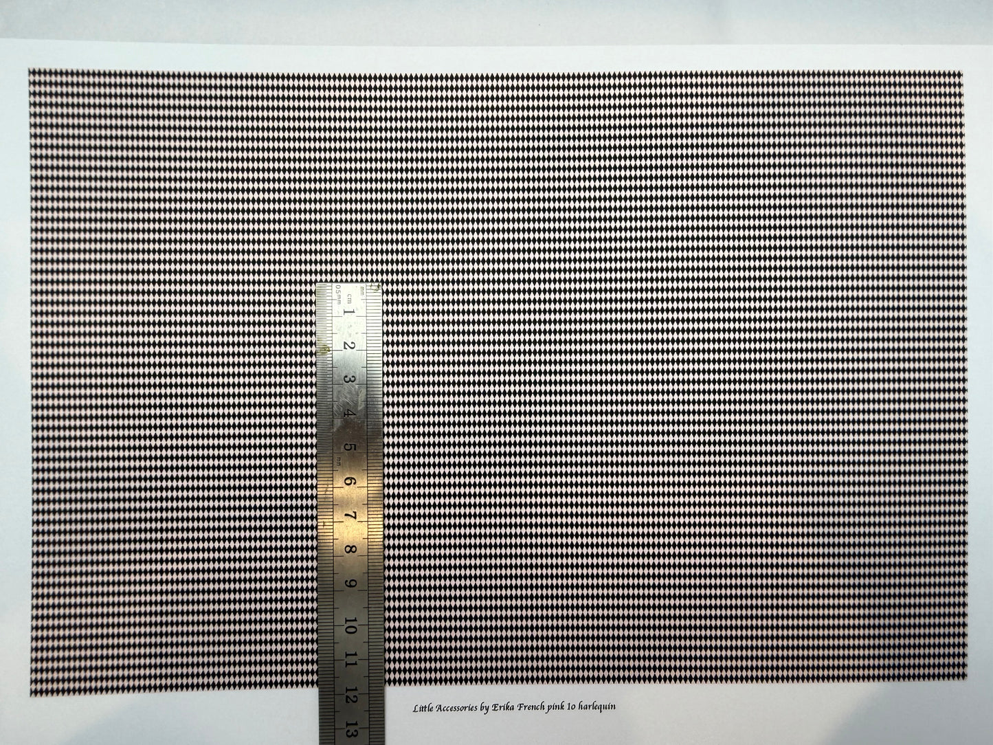 FABRIC French Boutique pale pink harlequin,