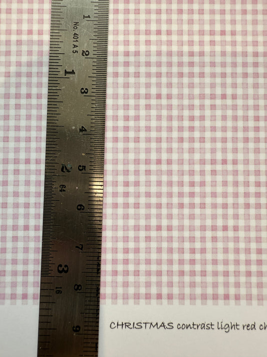 FABRIC christmas light red check