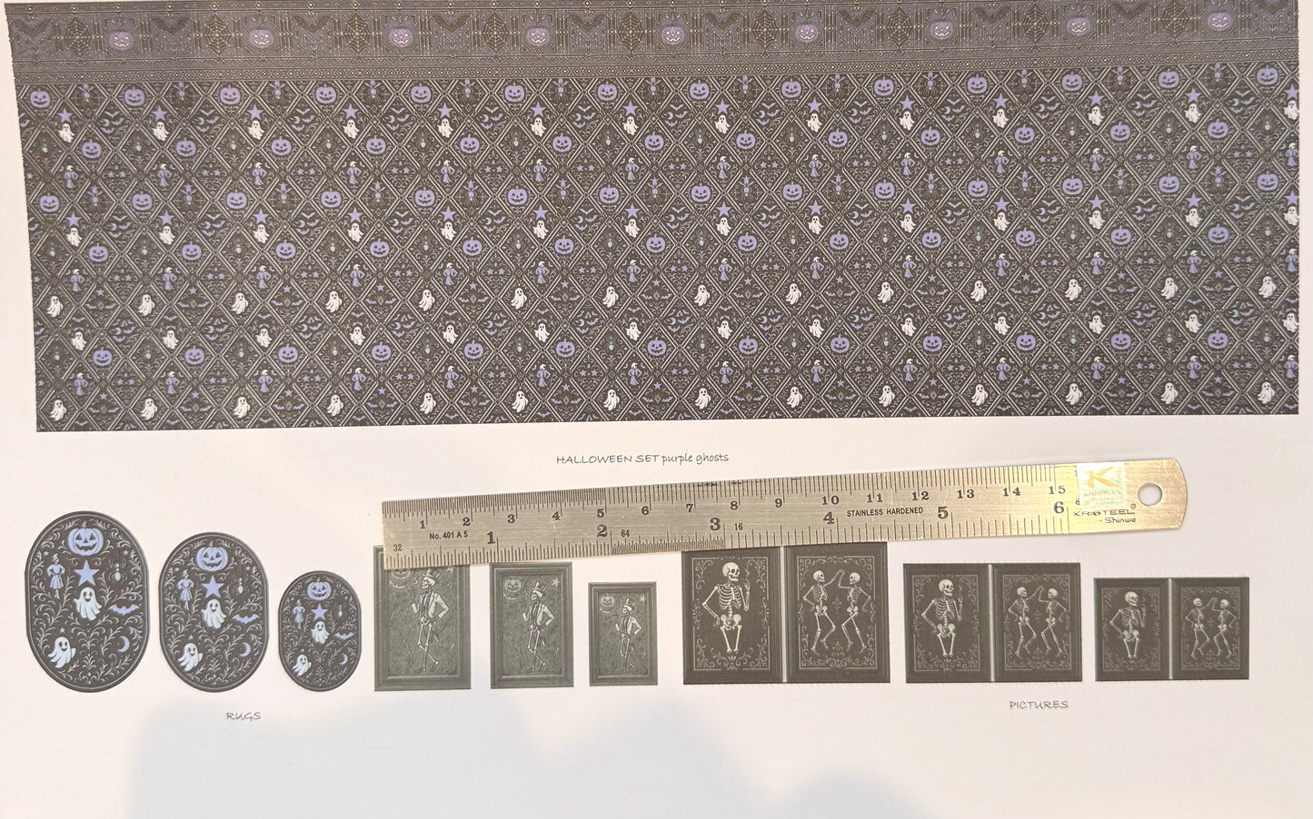 SET Matching HALLOWEEN PURPLE GHOSTS