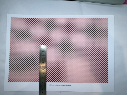 FABRIC French boutique 2, pink Fleur de lyse 1/48th scale
