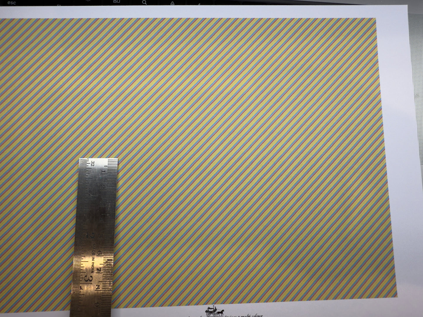 Wallpaper CONTRAST diagonal stripes multi colour red yellow blue 1/48th scale