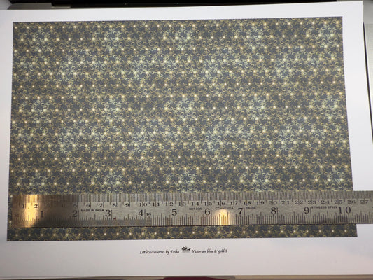 Wallpaper.. VICTORIAN dark blue gold lace overlay