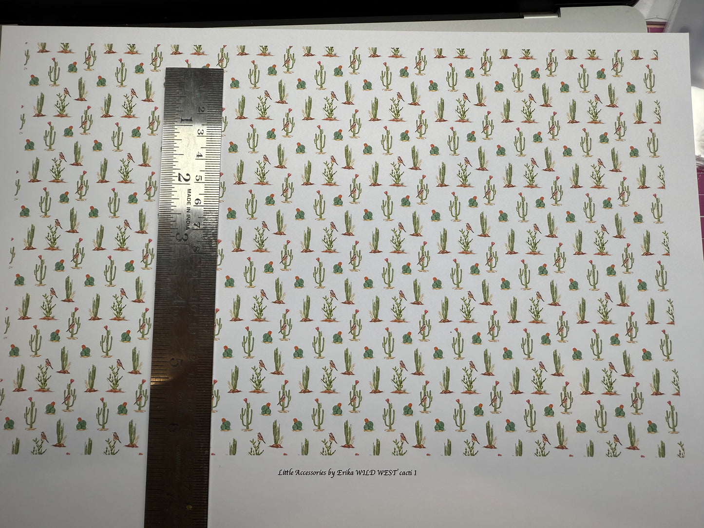 Wallpaper WILD WEST cacti 1. 1/48th scale