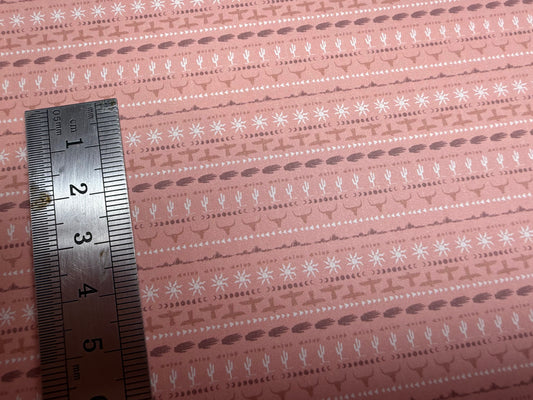 FABRIC  Wild West peach patterns 1/48th scale