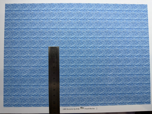 FABRIC  French blue lace 5
