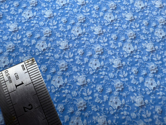 FABRIC  FRENCH blue lace 4