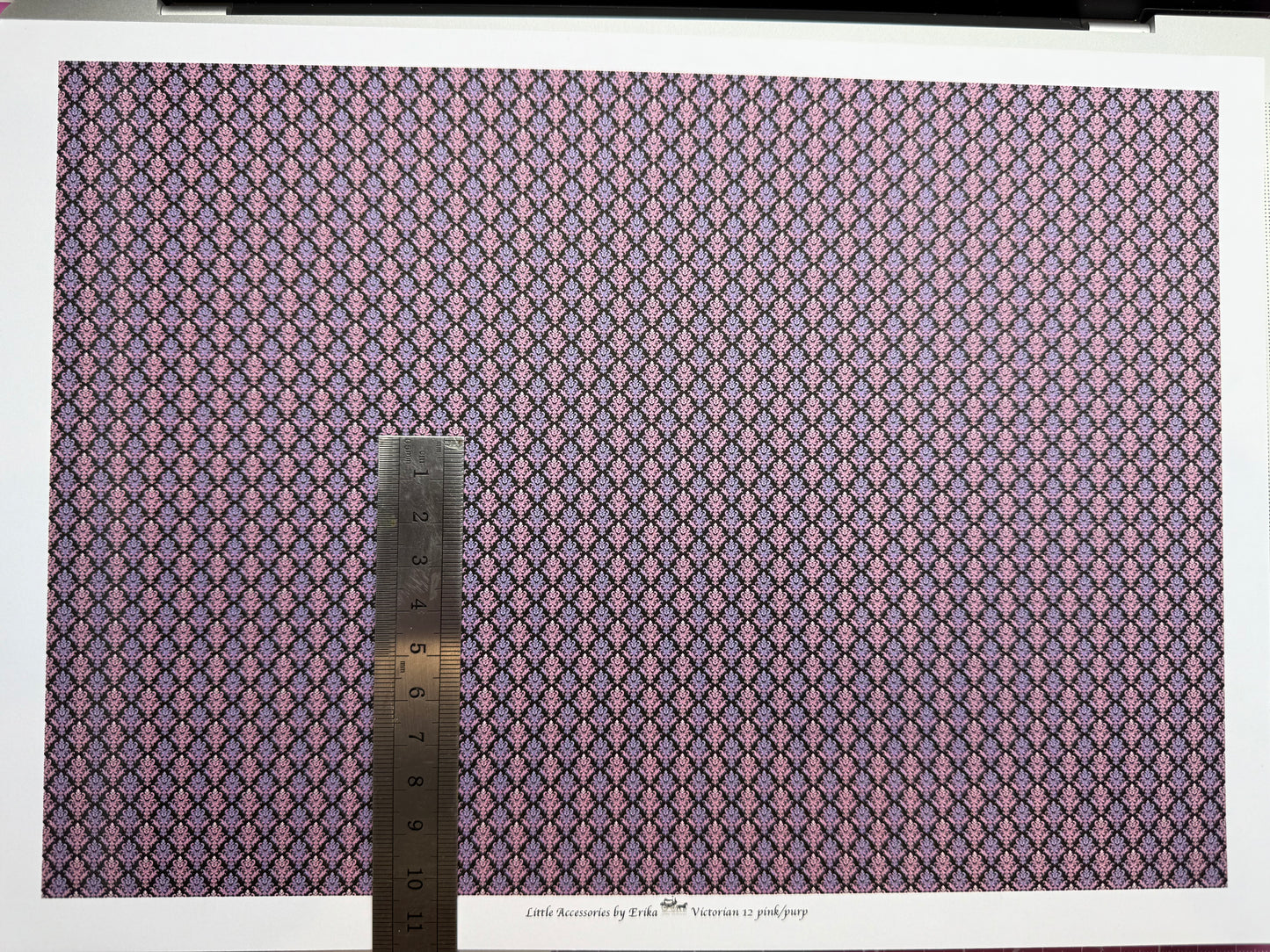 Wallpaper. victorian. Red & blue 4