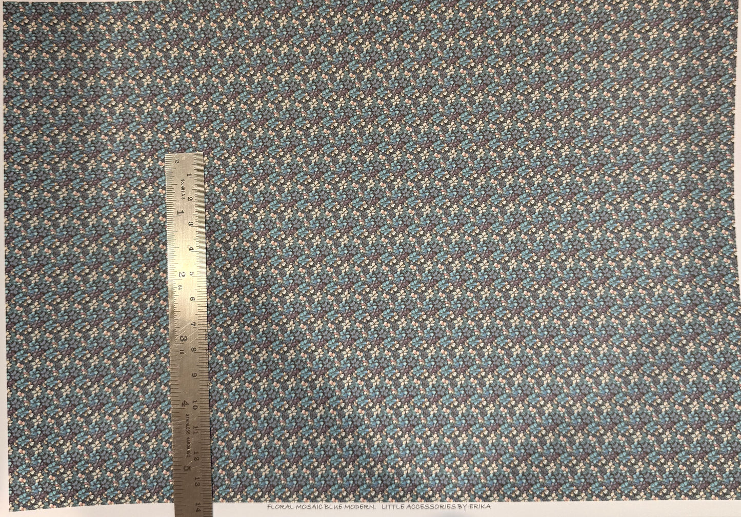 FLORAL MOSAIC MODERN BLUE