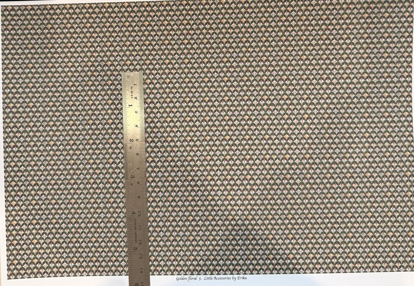 Wallpaper victorian golden floral 5