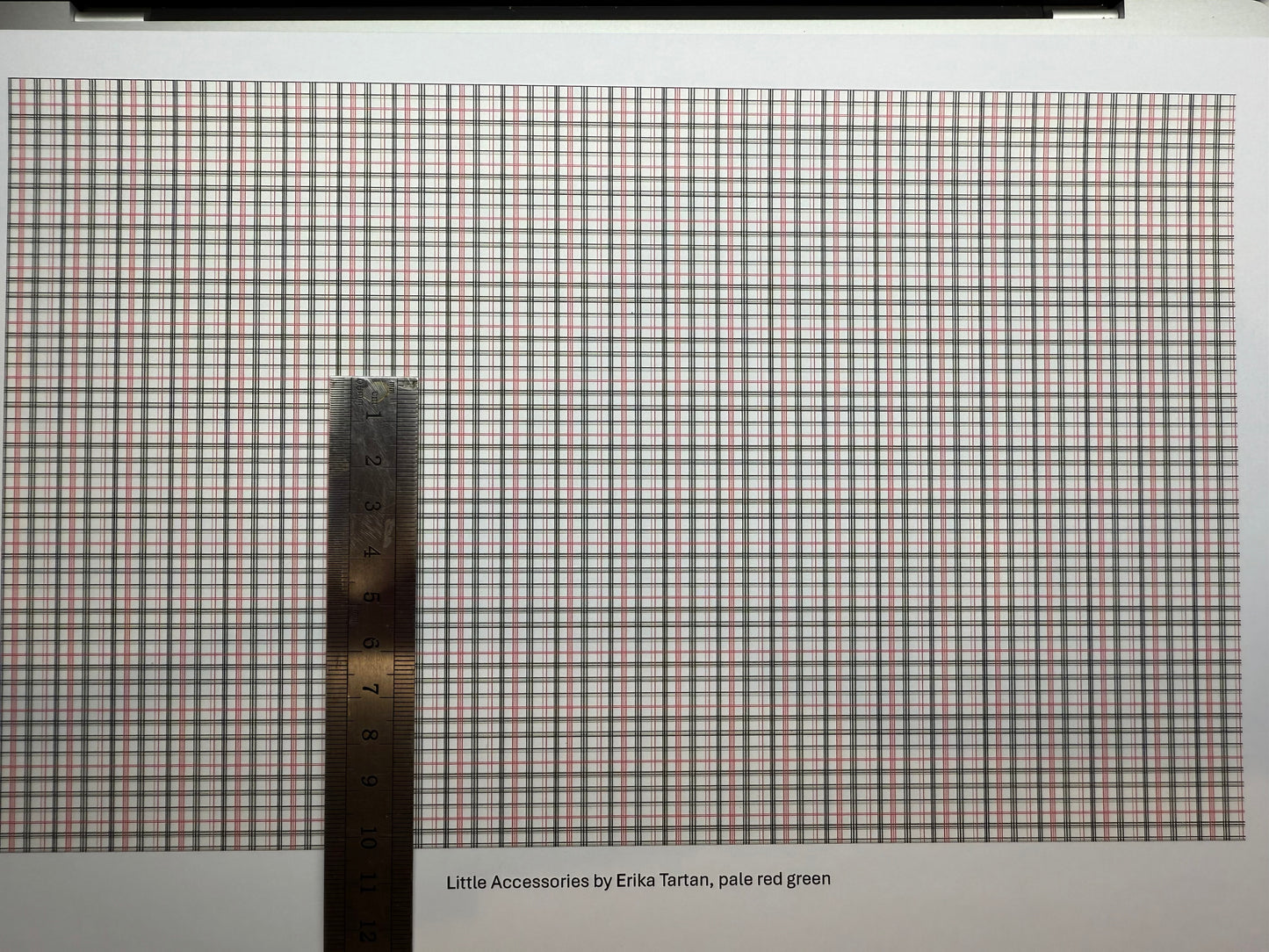 wallpaper Tartan pale red green