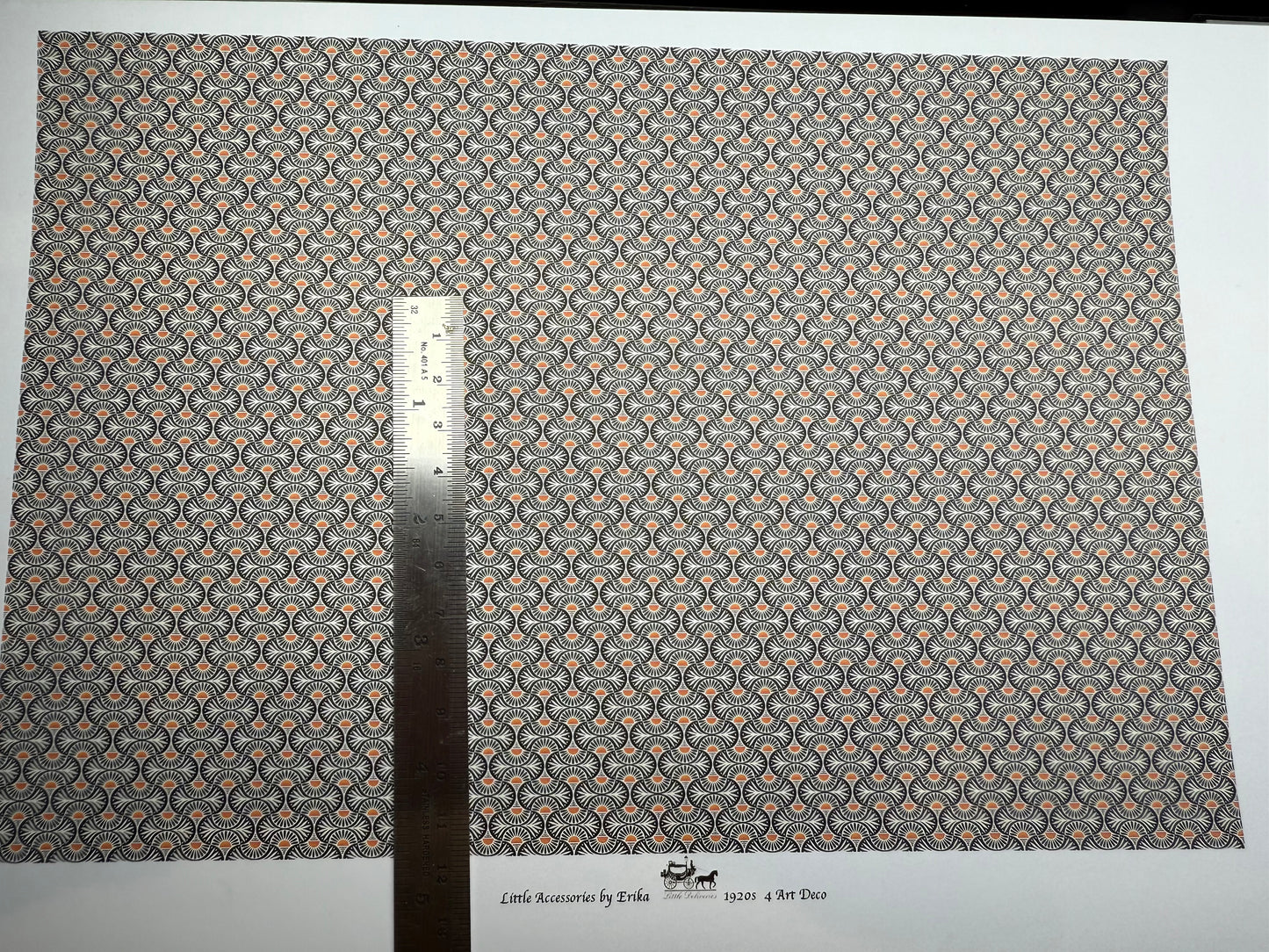 Wallpaper art deco 4 black red