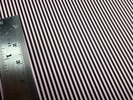 FABRIC  French pink black stripes