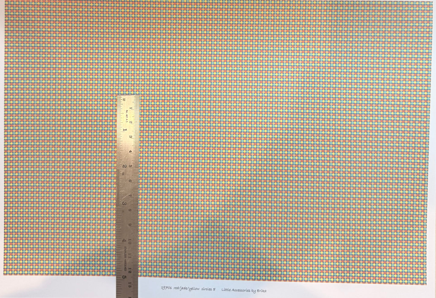 wallpaper 1970s red/jade/yellow circles 5