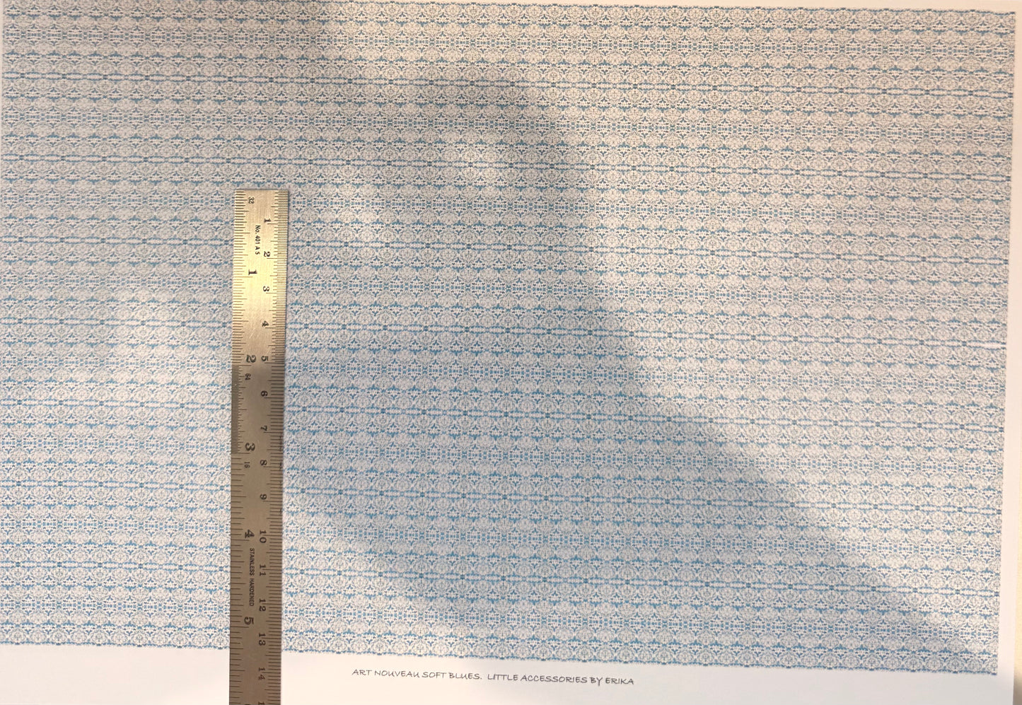 WALLPAPER ART NOUVEAU SOFT BLUES 1/48