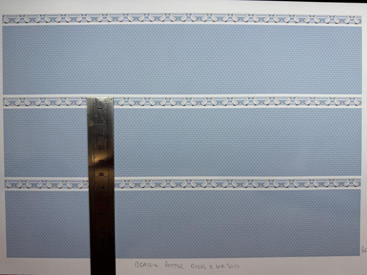 Wallpaper CHILDREN Beatrix potter ducks & blue spots