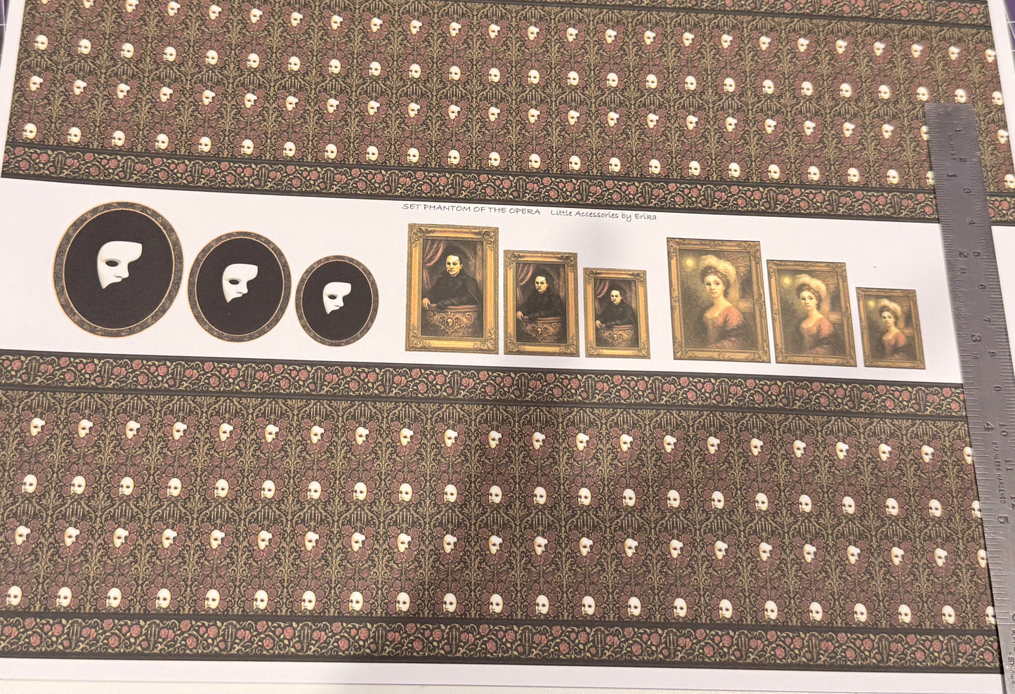 SET OF MATCHING PHANTOM OF THE OPERA WALLPAPER 1/48