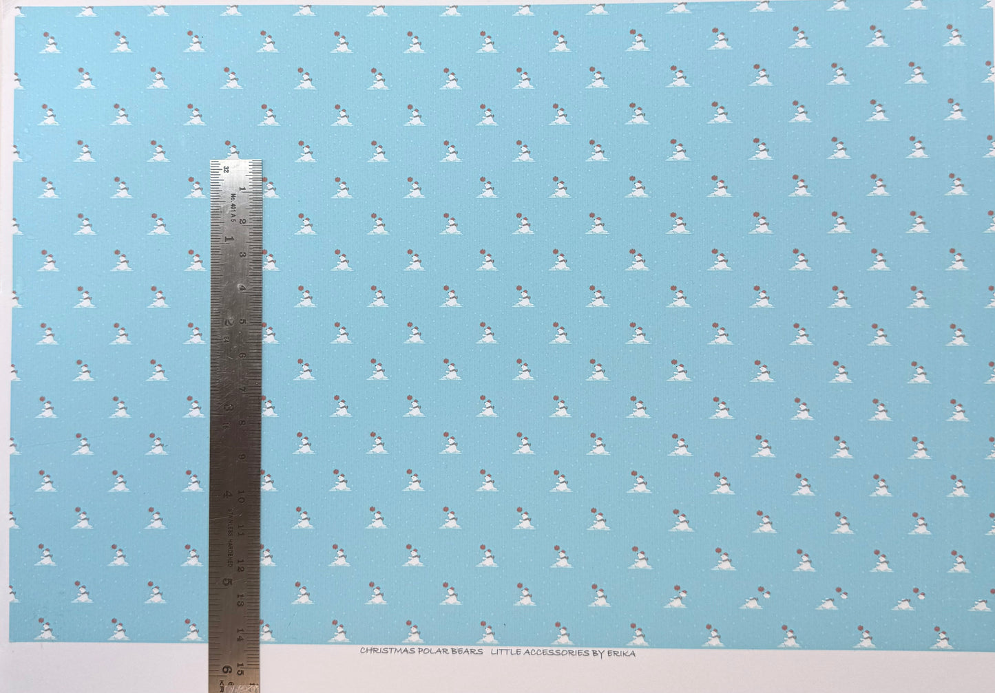 FABRIC CHRISTMAS POLAR BEARS 1/48