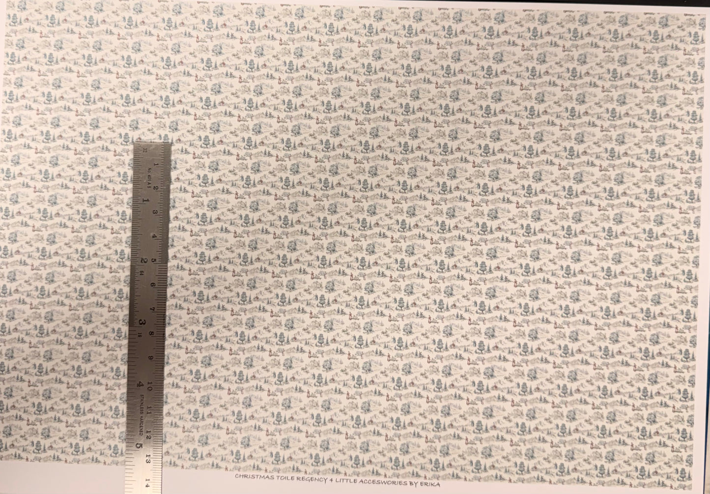 FABRIC CHRISTMAS TOILE REGENCY 4