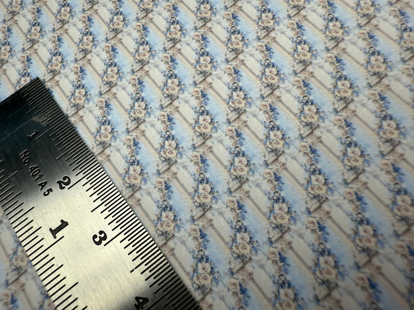 Wallpaper floral blue. 1/48th