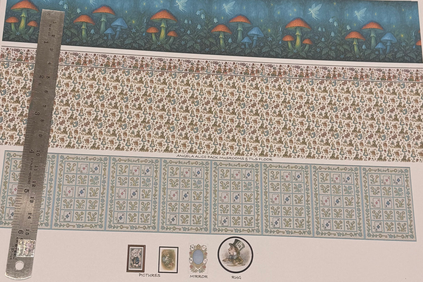 SET angela Alice pack mushrooms & tiled floor. 1/48