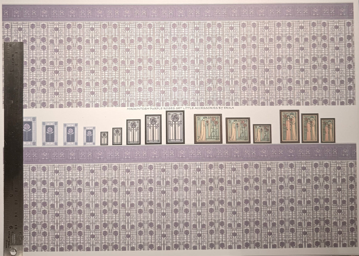 SET MACKINTOSH PURPLE ROSES