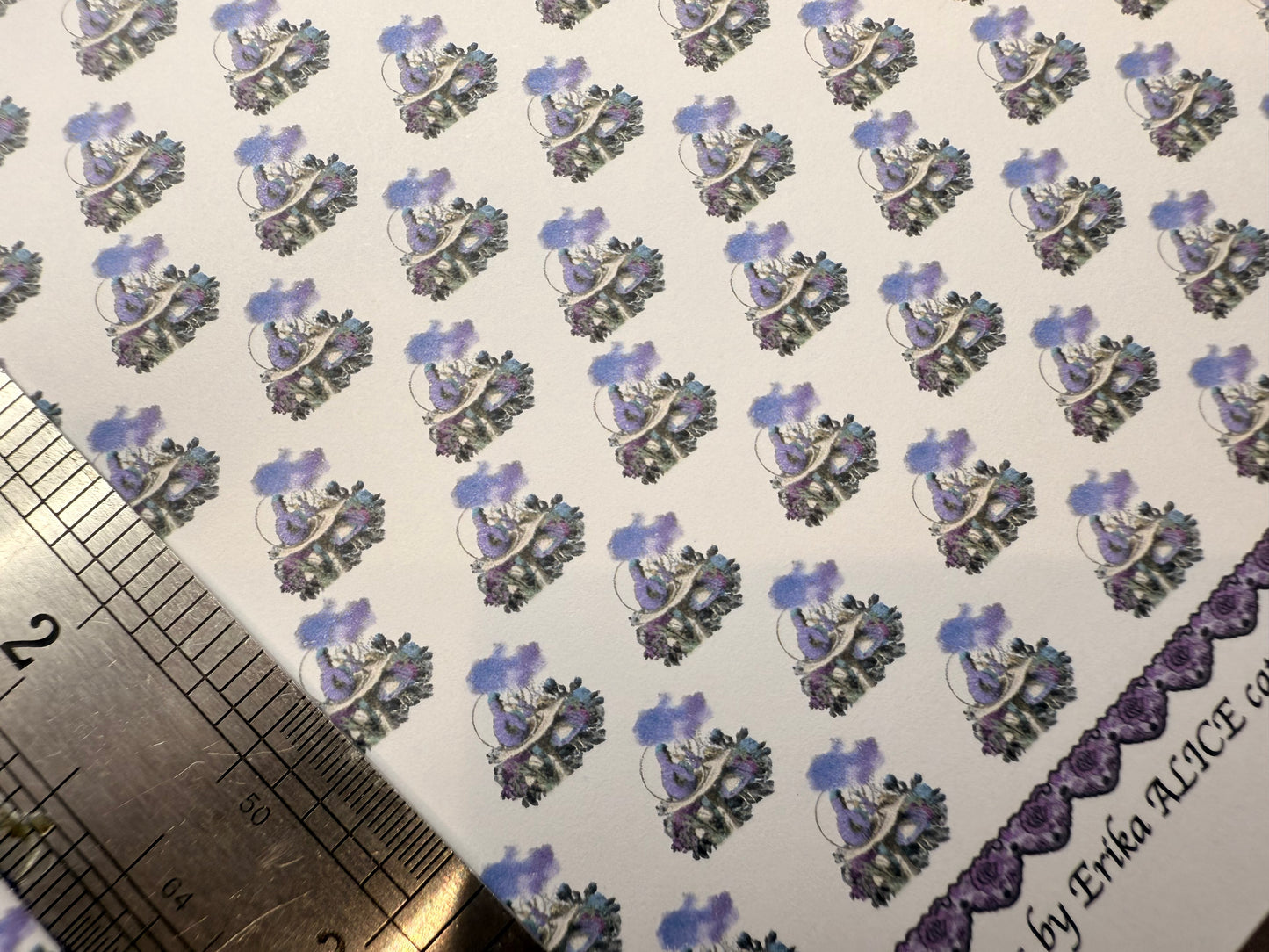 Wallpaper ALICE purple caterpillar purple lace