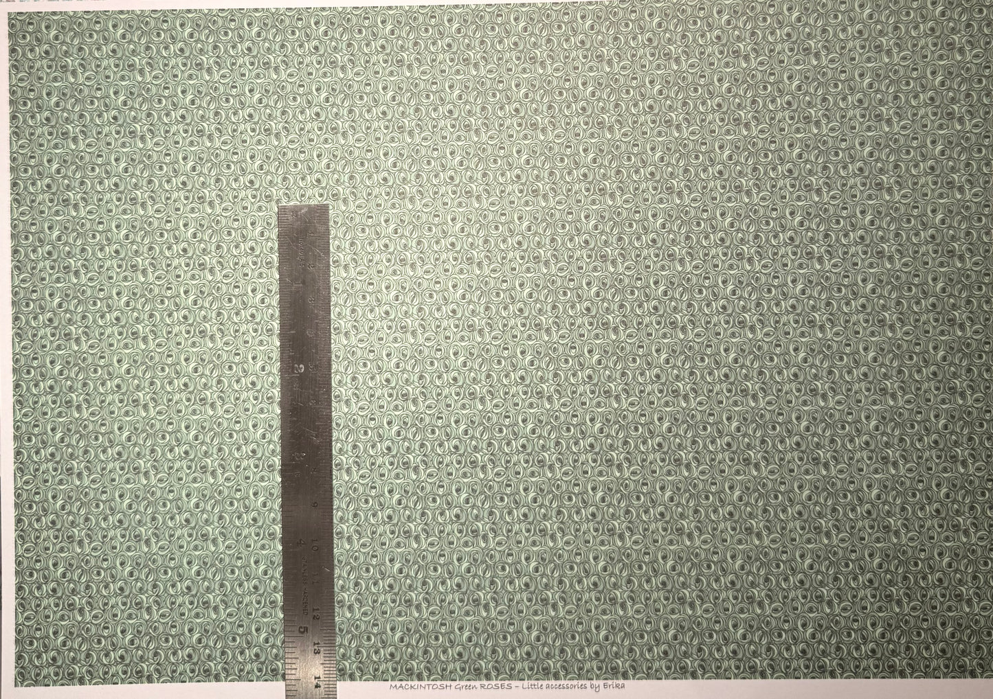 WALLPAPER MACKINTOSH GREEN ROSE