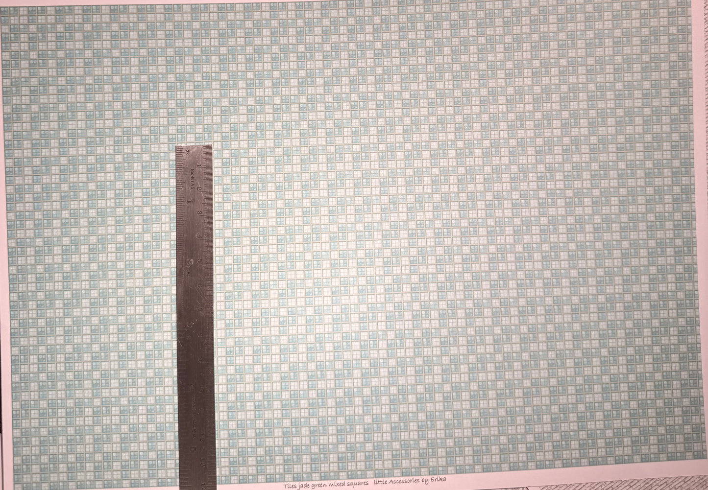 WALLPAPER TILES JADE GREEN MIXED SQUARES