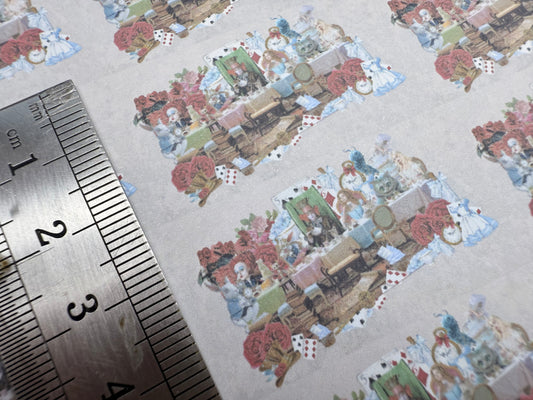 FABRIC ALICE tea party 1/48th