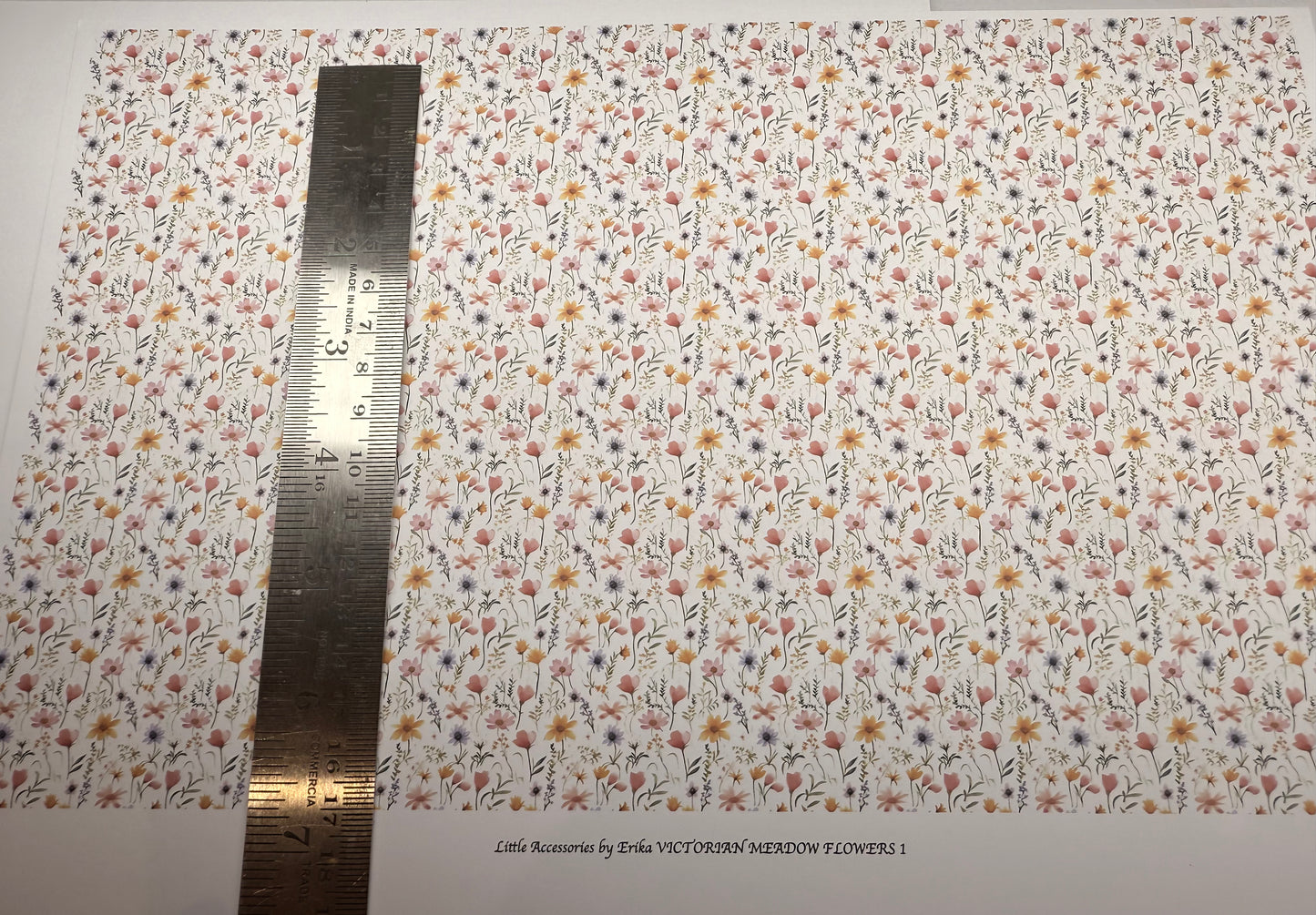 WALLPAPER . VICTORIAN flower meadow 1. 1/48th scale