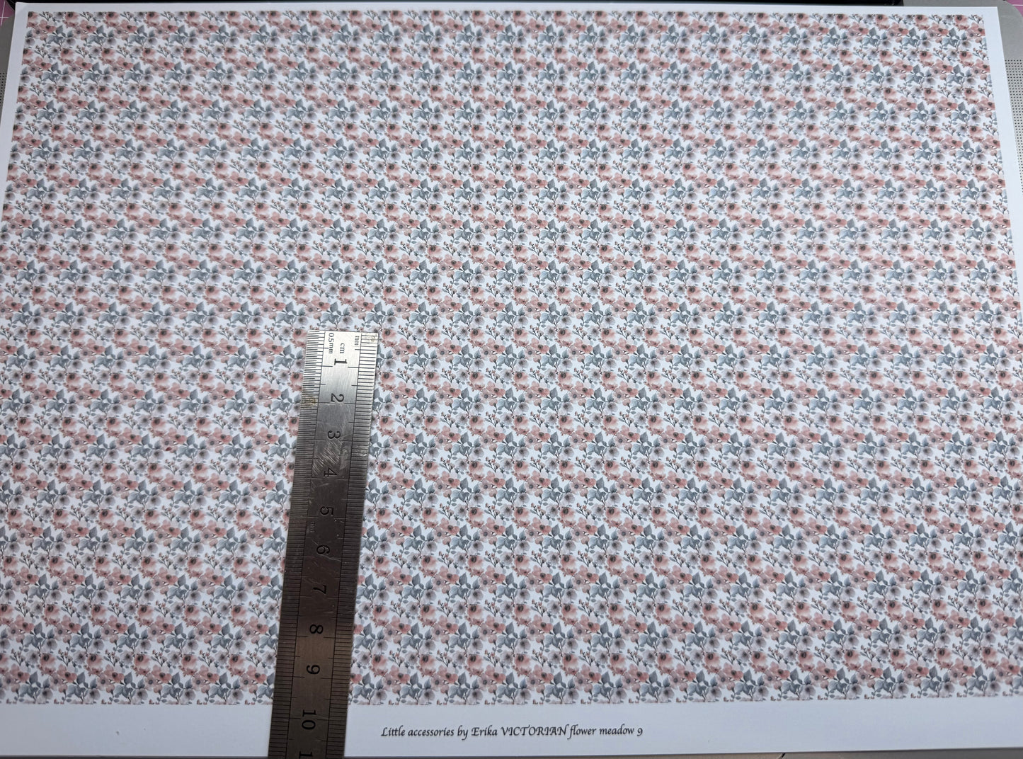 Wallpaper Victorian flower meadow 8. 1/48th scale