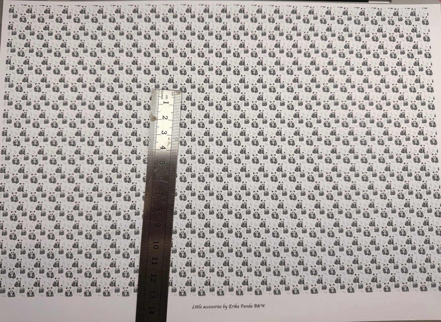 Wallpaper Panda's black & white. 1/48th