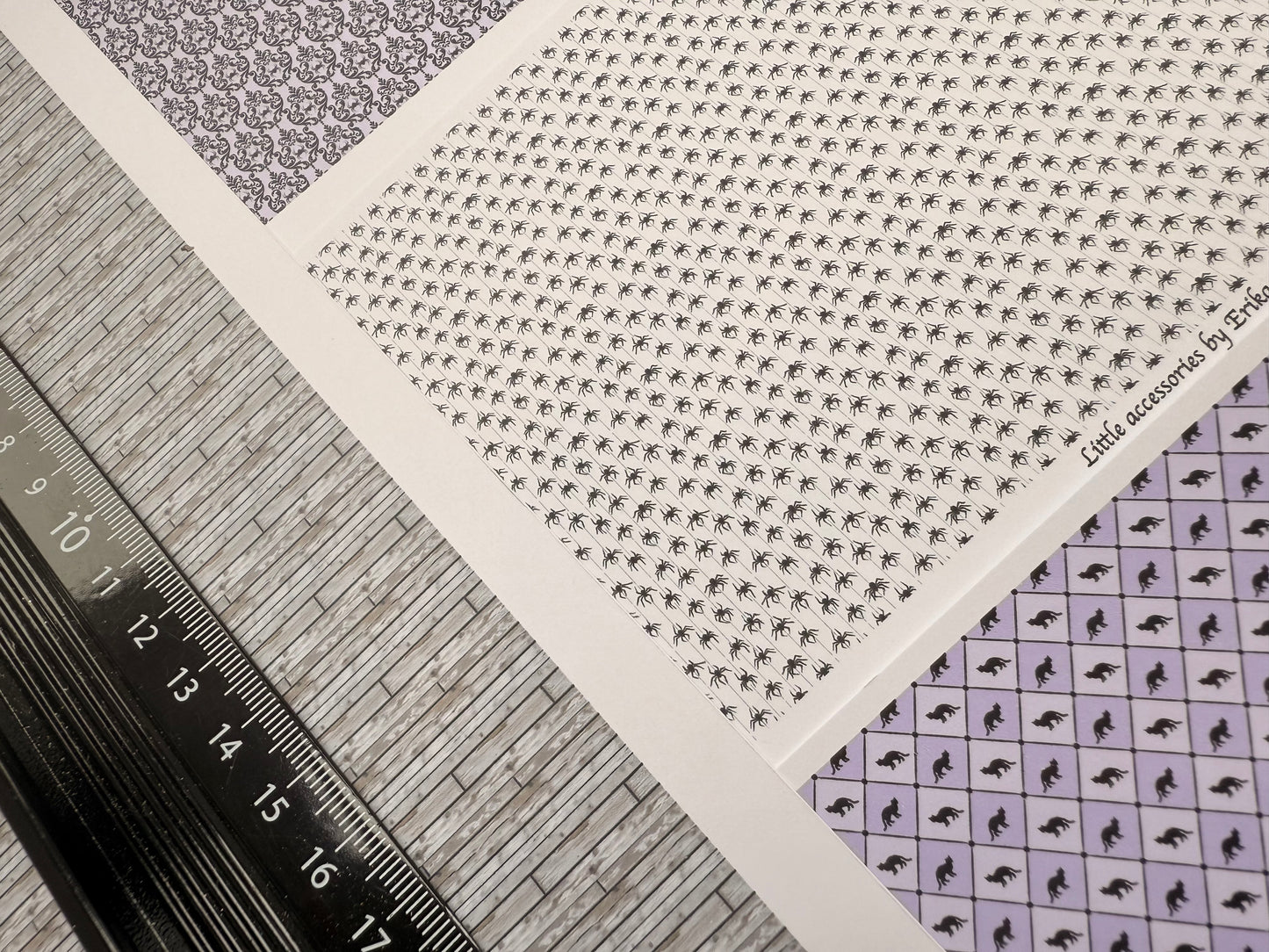 PACK 2 HALLOWEEN LILAC spiders & cats wallpaper & flooring