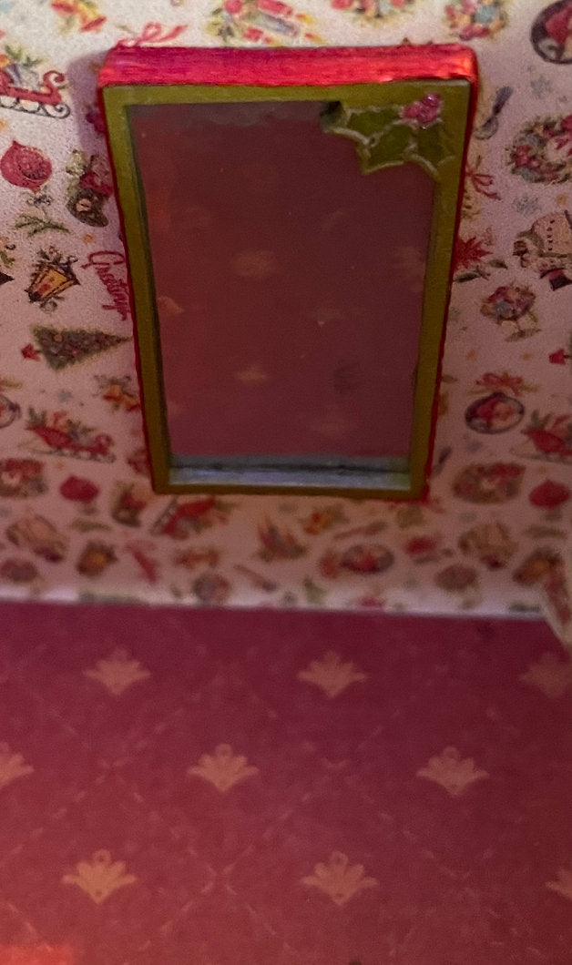 Christmas Collection. rectangle HOLLY MIRROR. 1/48th scale kit