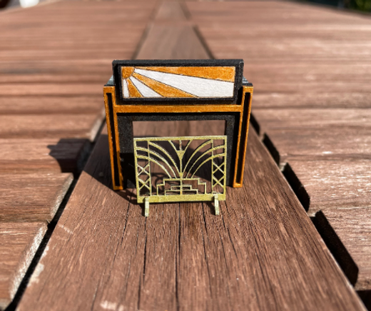 Art Deco collection. FIRE SURROUND WITH SUN PANEL 1/48th scale kit