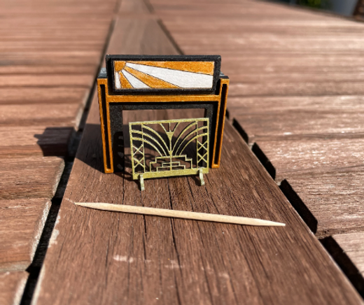 Art Deco collection. FIRE SURROUND WITH SUN PANEL 1/48th scale kit