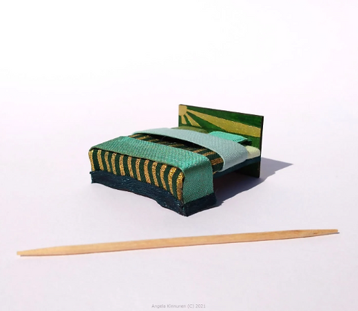 Art Deco DOUBLE BED. 1/48th scale kit