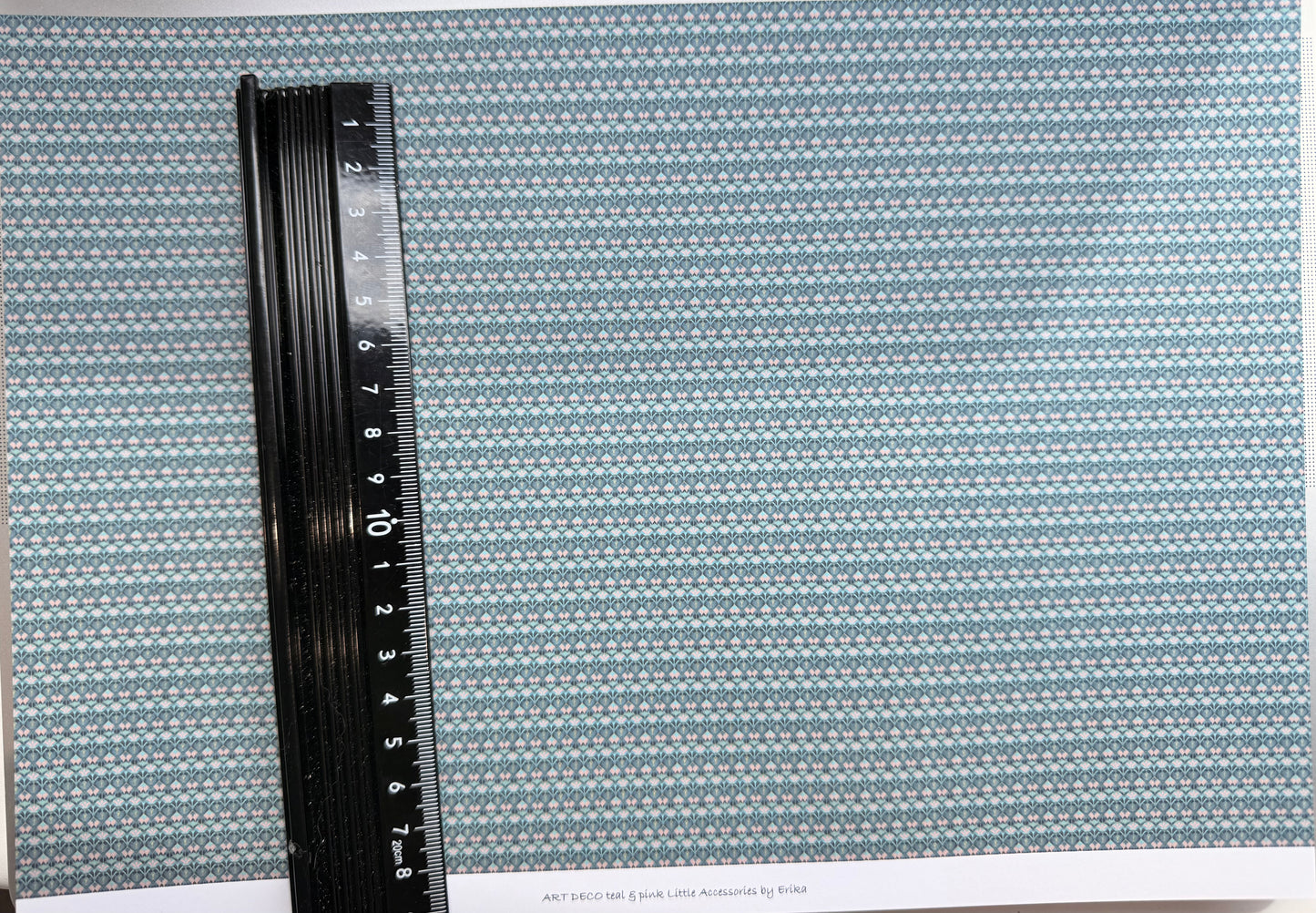 Wallpaper Art Deco Teal & pink