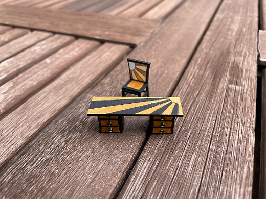 Art Deco collection DESK & CHAIR 1/48th scale kit