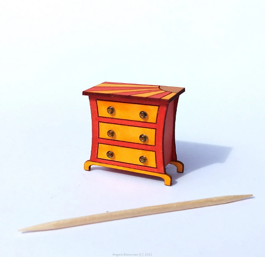 Art Deco CHEST OF DRAWERS. 1/48th scale kit