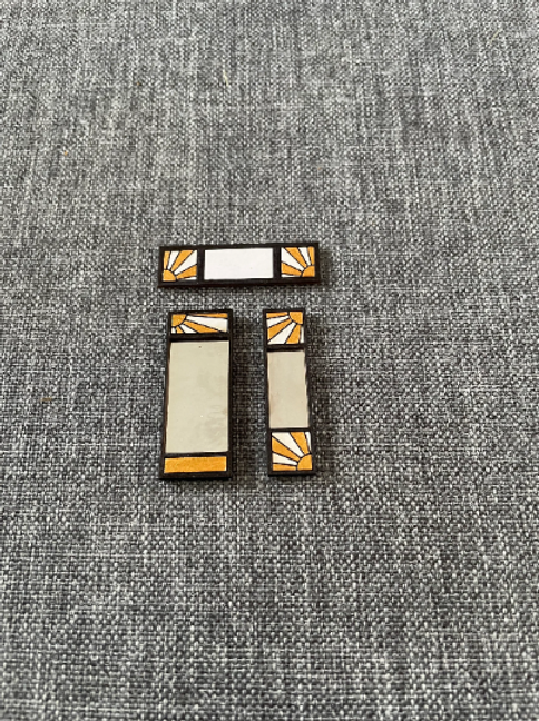 Art Deco collection. 2 MIRRORS & 1 DECORATIVE PANEL. 1/48th scale kit