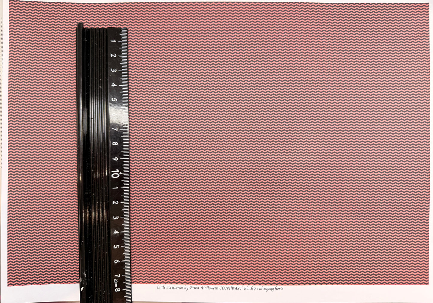 WALLPAPER CONTRAST BLACK & RED 7 ZIGZAG HORIZONTAL