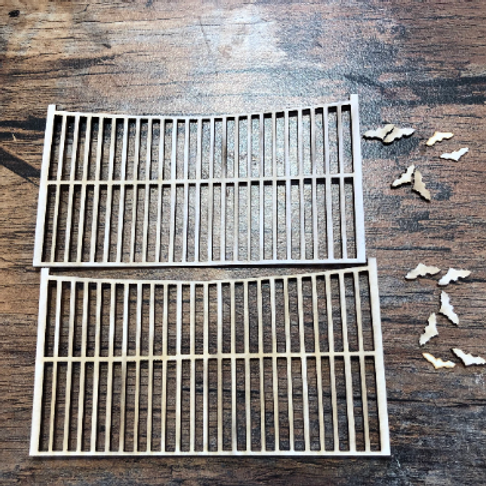 Building supplies. BATS ON A FENCES. (2 pieces per pack) 1/48th scale kit
