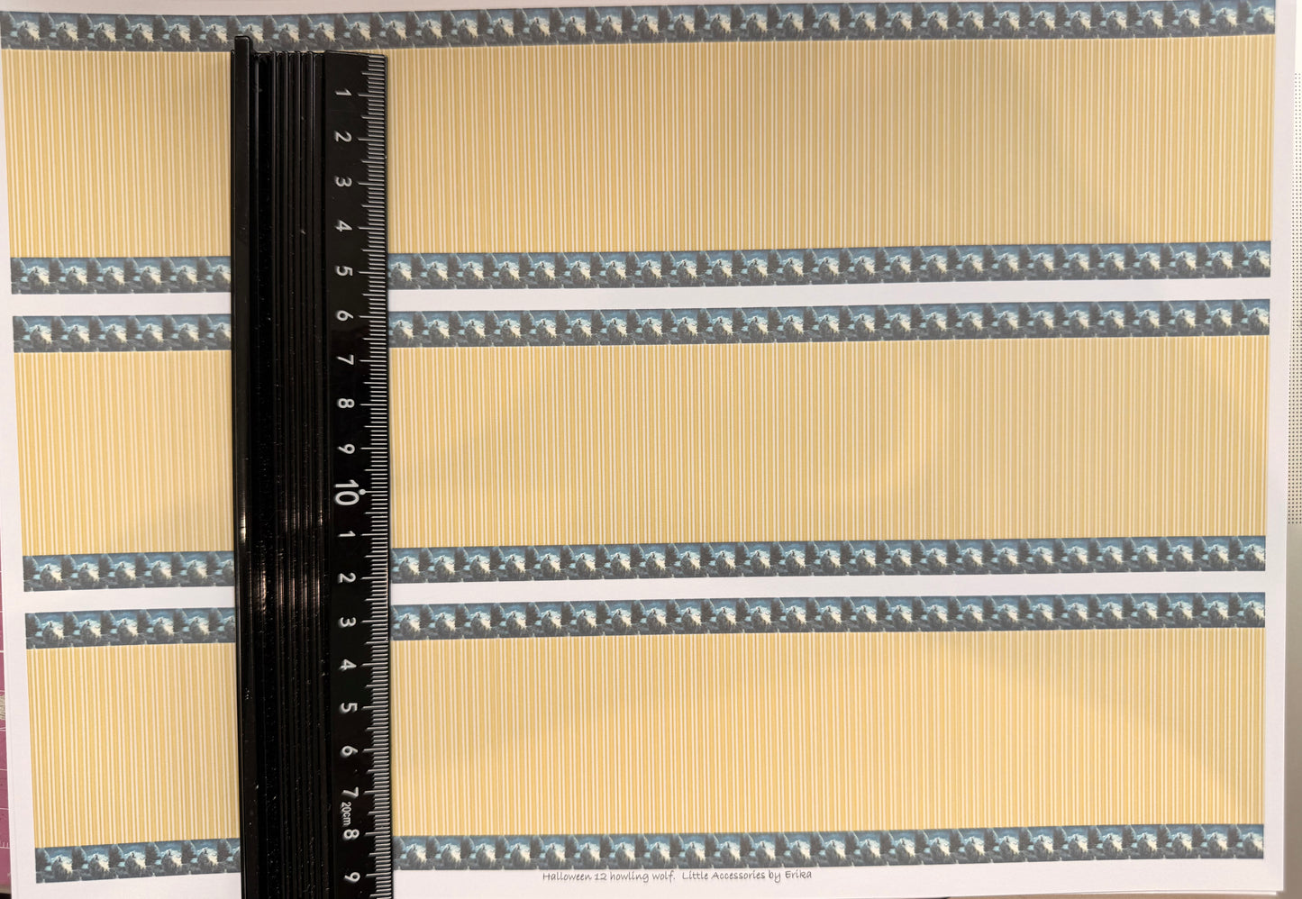 Wallpaper Halloween 12 howling wolf border