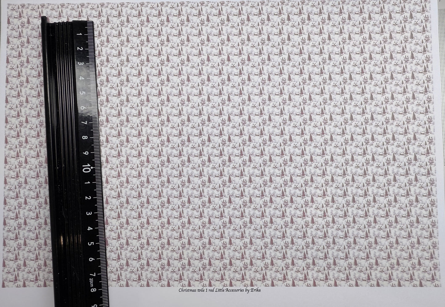 FABRIC Christmas Toile 1 red