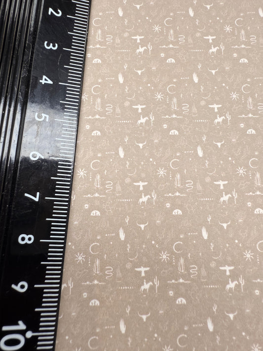 FABRIC  Wild West Brown & cream 1
