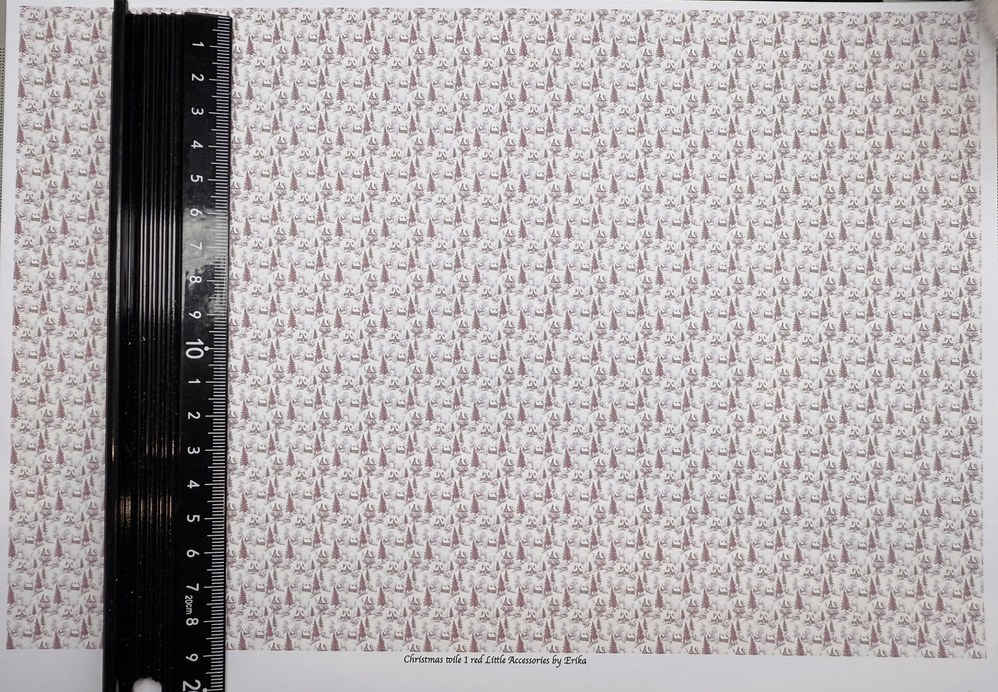 FABRIC  Christmas Toile 1 red