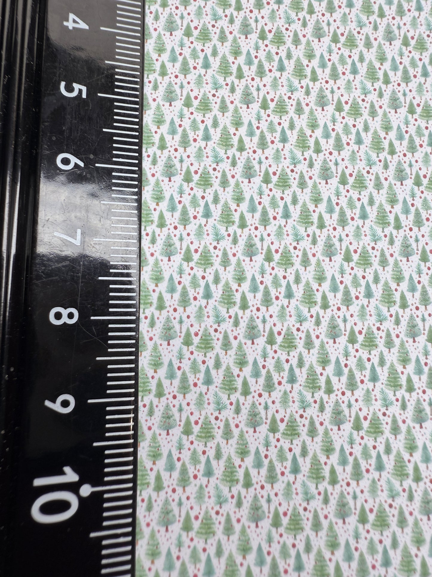 FABRIC  Christmas watercolour trees