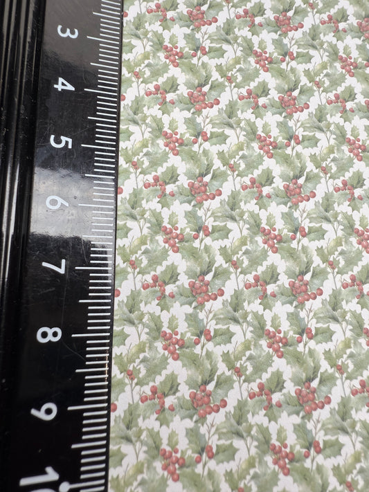 FABRIC Christmas Holly 5